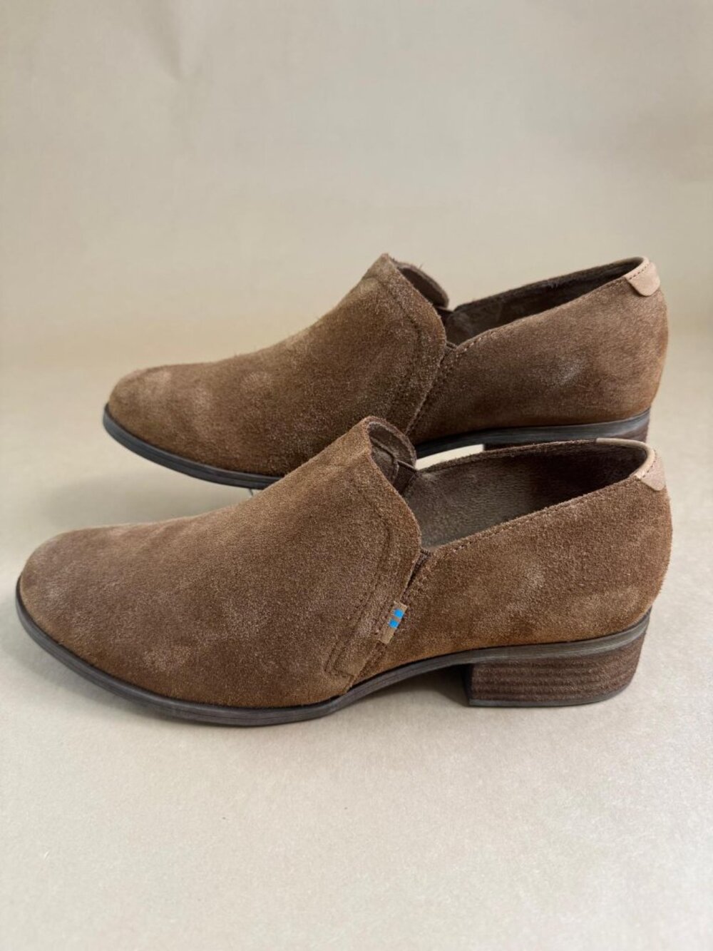 TOMS Deia Caramel Brown Suede Ankle Booties Women’s Size 8